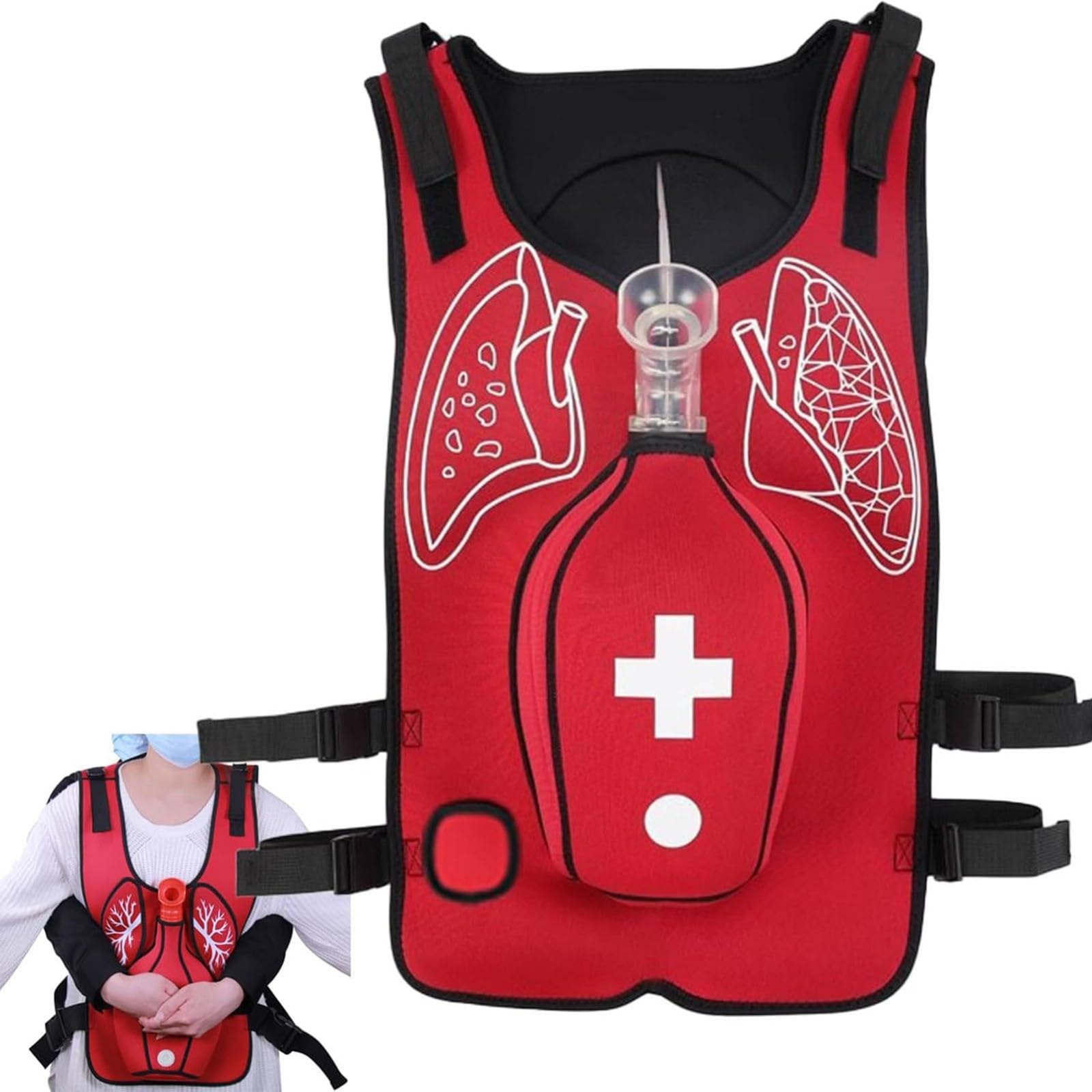 Giubbotto di Addestramento All Manovra di Heimlich per Adulti Gilet Antisoffocamento per Allenamento Ostruzione per Studenti Infermieri e Formazione Medica A