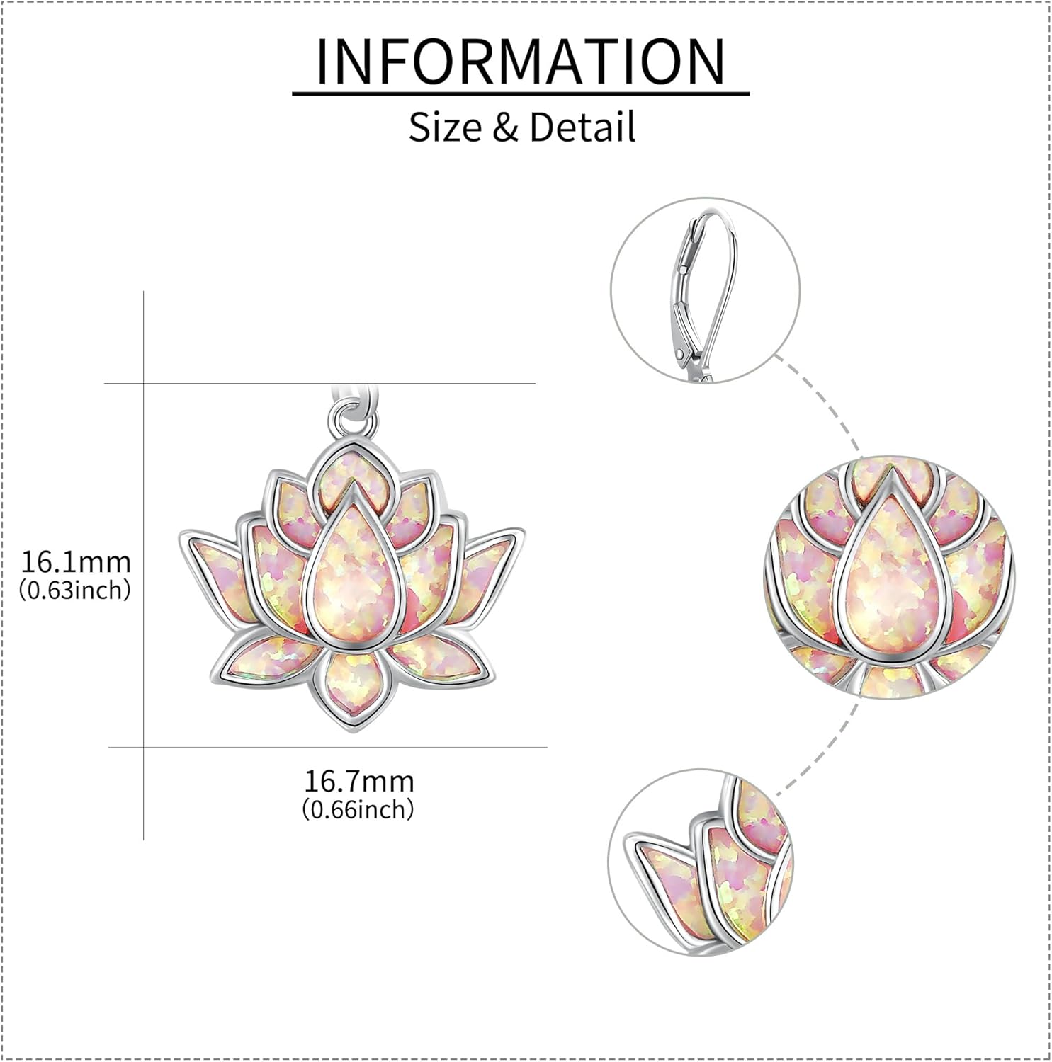 Lotus Flower Earrings 925 Sterling Sliver Blue Lotus Dangle Leverback Earrings Flower Jewelry Gift for Women