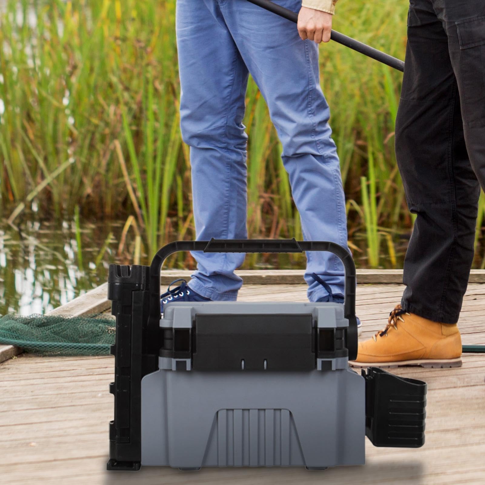 Grande Scatola di Pesca di Grandi Dimensioni Organizzatore di Attrezzature da Pesca | Cofanetto leggero di organizzazione esterna per principianti, adulti e appassionati di pesca in Ple