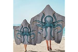 Sleepwish Funny Adult Hooded Bath Towel: Wrap Yourself in Marine Charm