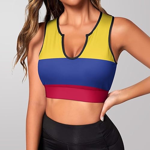 Miniatura 2 de Adugen Origei Ropa de yoga con estampado de bandera dominicana, sujetador de yoga, camiseta sin mangas, sujetador deportivo, bandera dominicana,