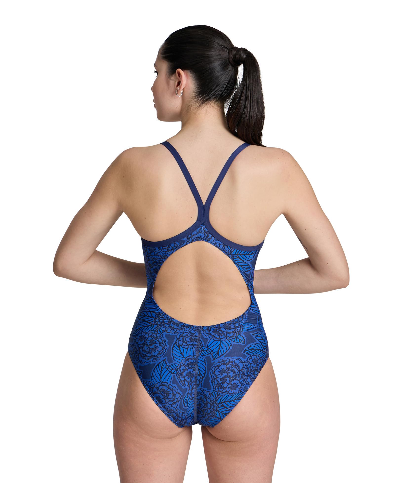 Arena Performance Girls' Hydrangea Bouquet Team Print Light Drop Back Bathing Suit Costume Intero Bambine e Ragazze