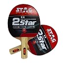 STAG GLOBAL 2 Star Table Tennis Racket | Speed 55, Spin 70, Control 95 | TTFI Approved Rubber | Wood Blade with Lightweight 200g | Straight Handle Beginner-Friendly Paddle gallery image