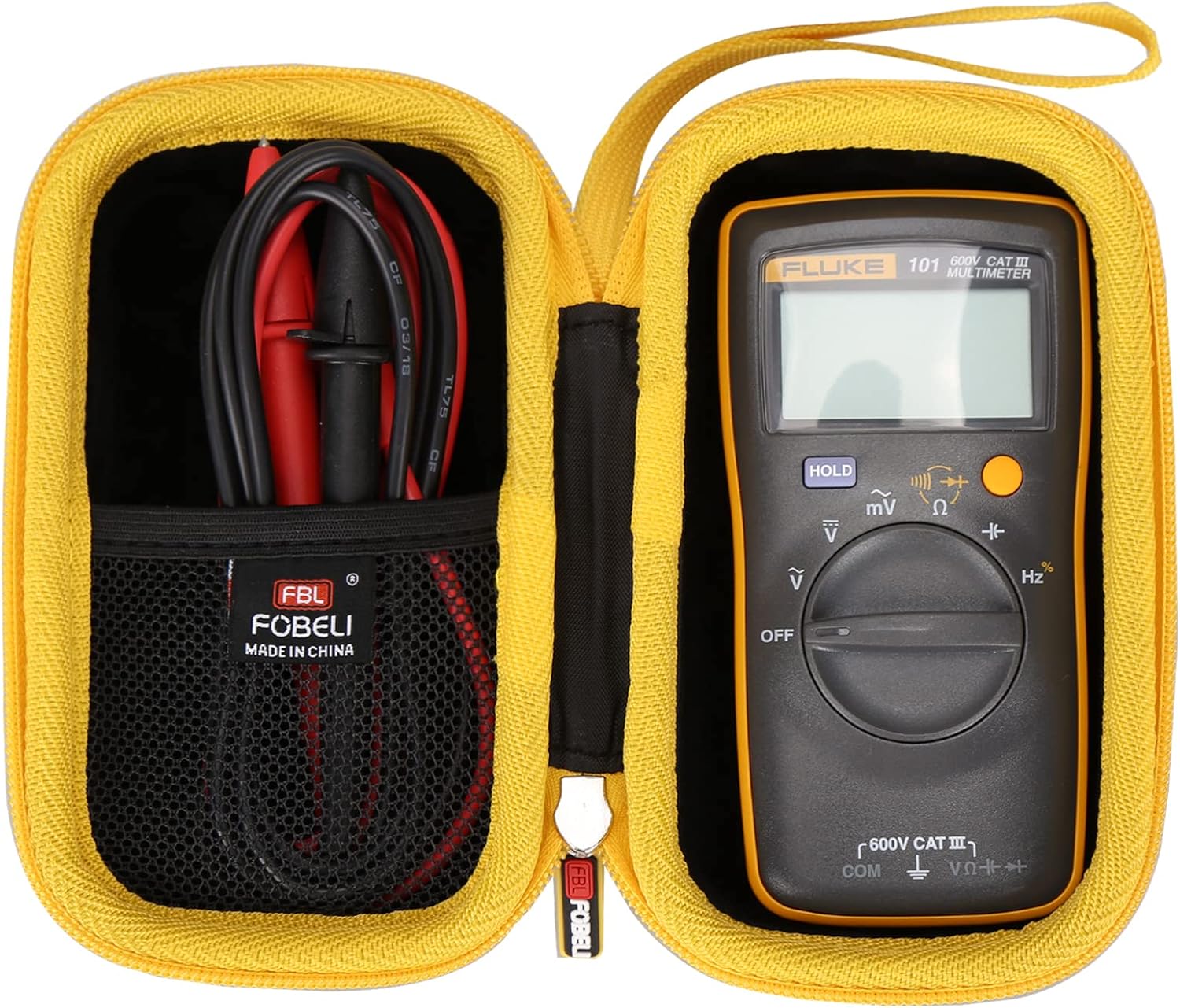 FBLFOBELI Hard Travel Carrying Case for FLUKE 101/for Aneng AN8008 Digital Multimeter, EVA Shockproof Protective Cover Storage Bag (Case Only)