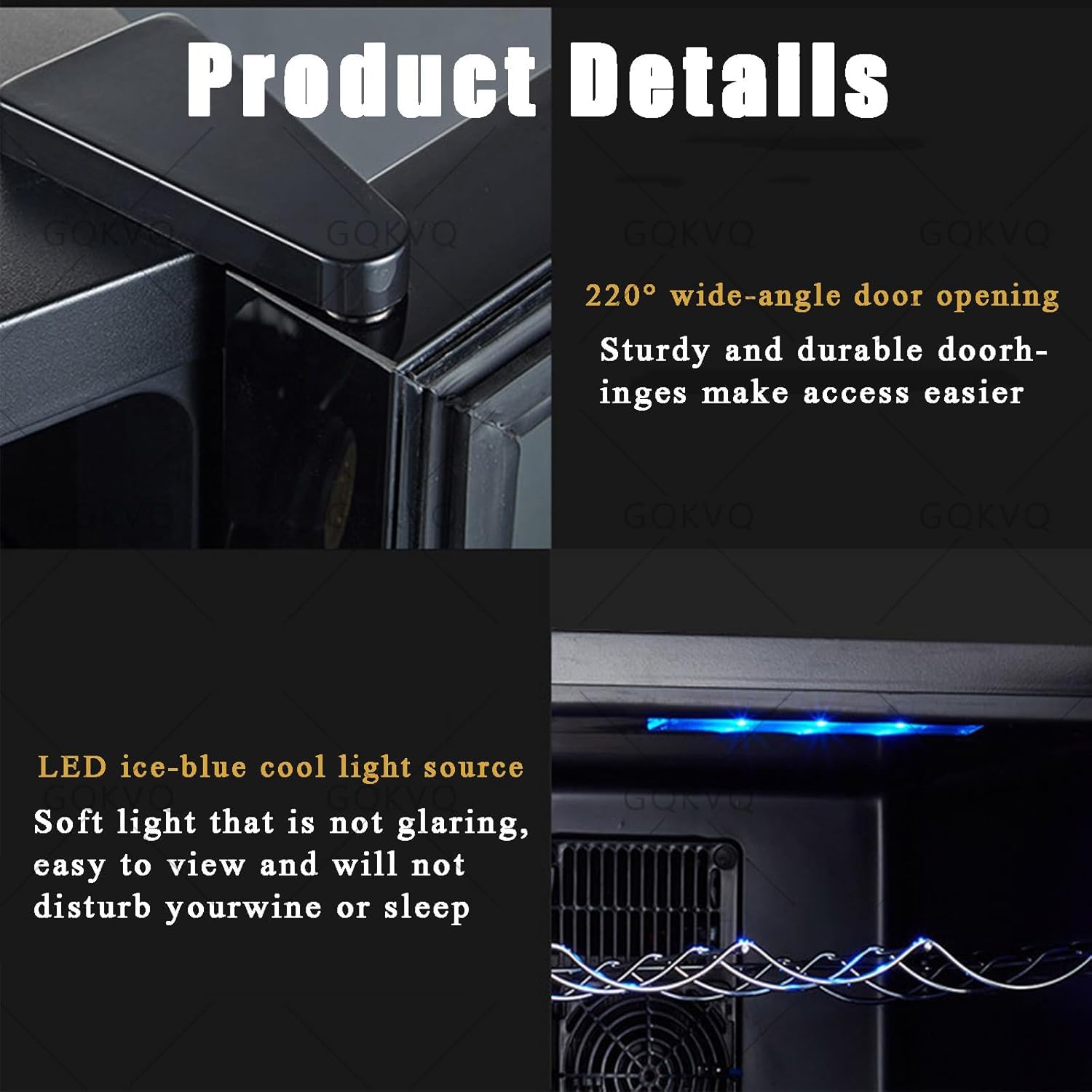 Wine Cooler With Glass Door, Adjustable 8-18℃ Temperature Control, Ideal For Red, White, Champagne & Sparkling Wines - Perfect Beverage Refrigerator on Fridge.com - View 2