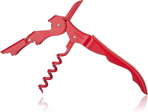 Miniatura 10 de True Truetap - Abrebotellas de vino con doble bisagra, sacacorchos de acero inoxidable con cortador de papel de aluminio integrado, herramientas de