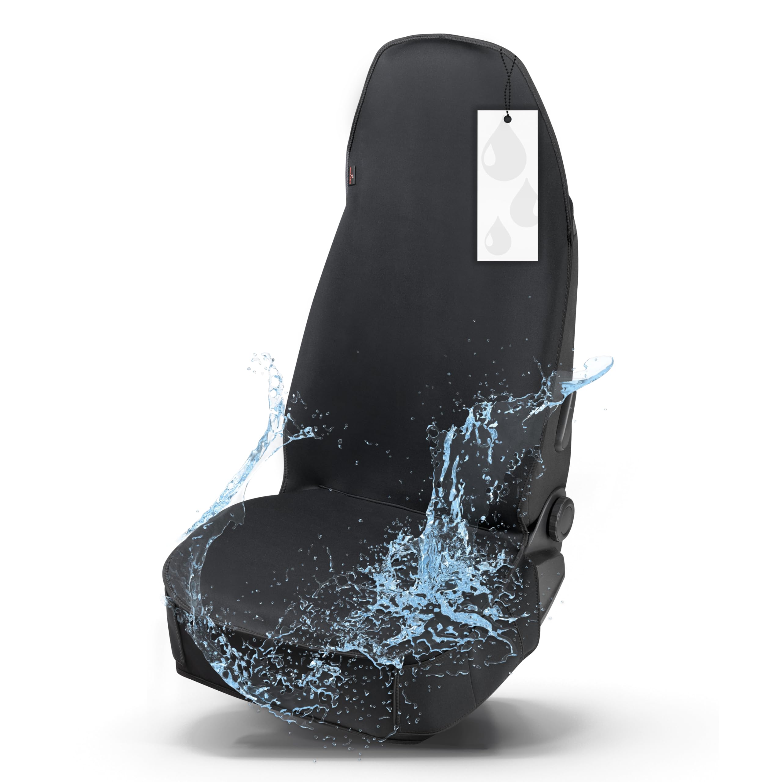 Walser Premium Auto Sitzauflage Vordersitz aus Neopren, 100% wasserdichter Sitzschoner Auto, 100% schmutzabweisender Autositzschoner, Schonbezug Autositz vorne, Autositzbezüge 1 Stück, Sitzbezug Auto