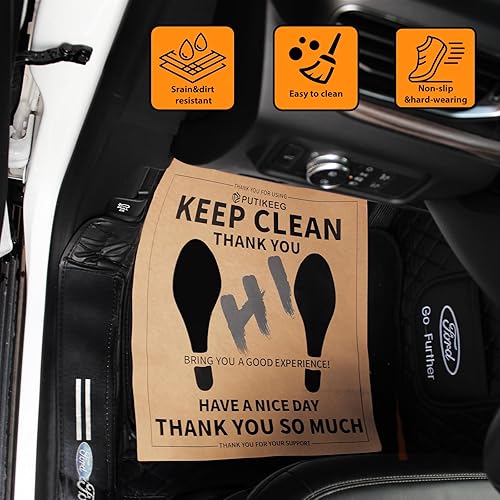 Miniatura 2 de Alfombrillas de coche, 50 unidades, alfombrillas desechables de papel kraft para automóviles, camiones, SUV, hogares, barcos, impermeables, a prueba