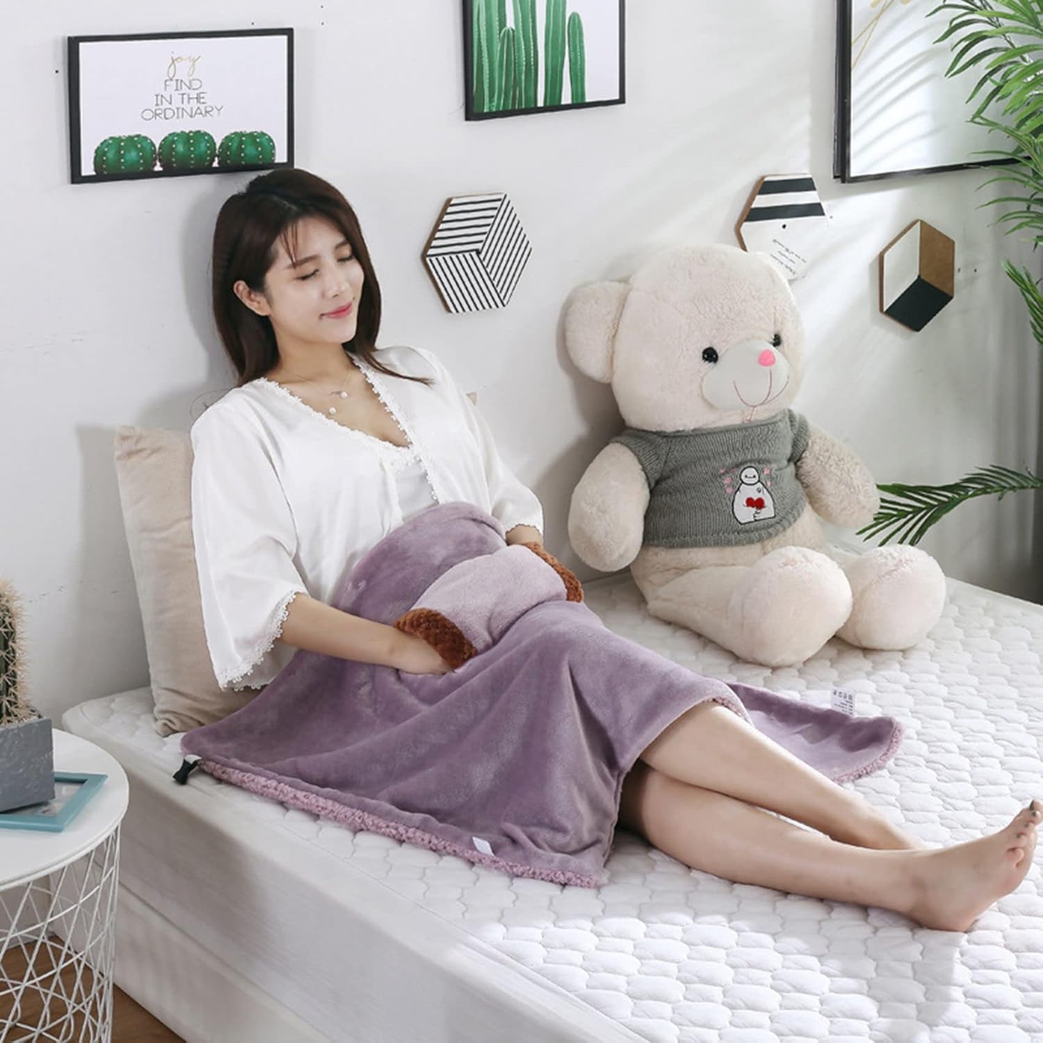 review Lerparta USB Electric Blanket Heater Bed Soft Thicker Warmer Machine Washable Thermostat Electric Heating Mat(Purple)