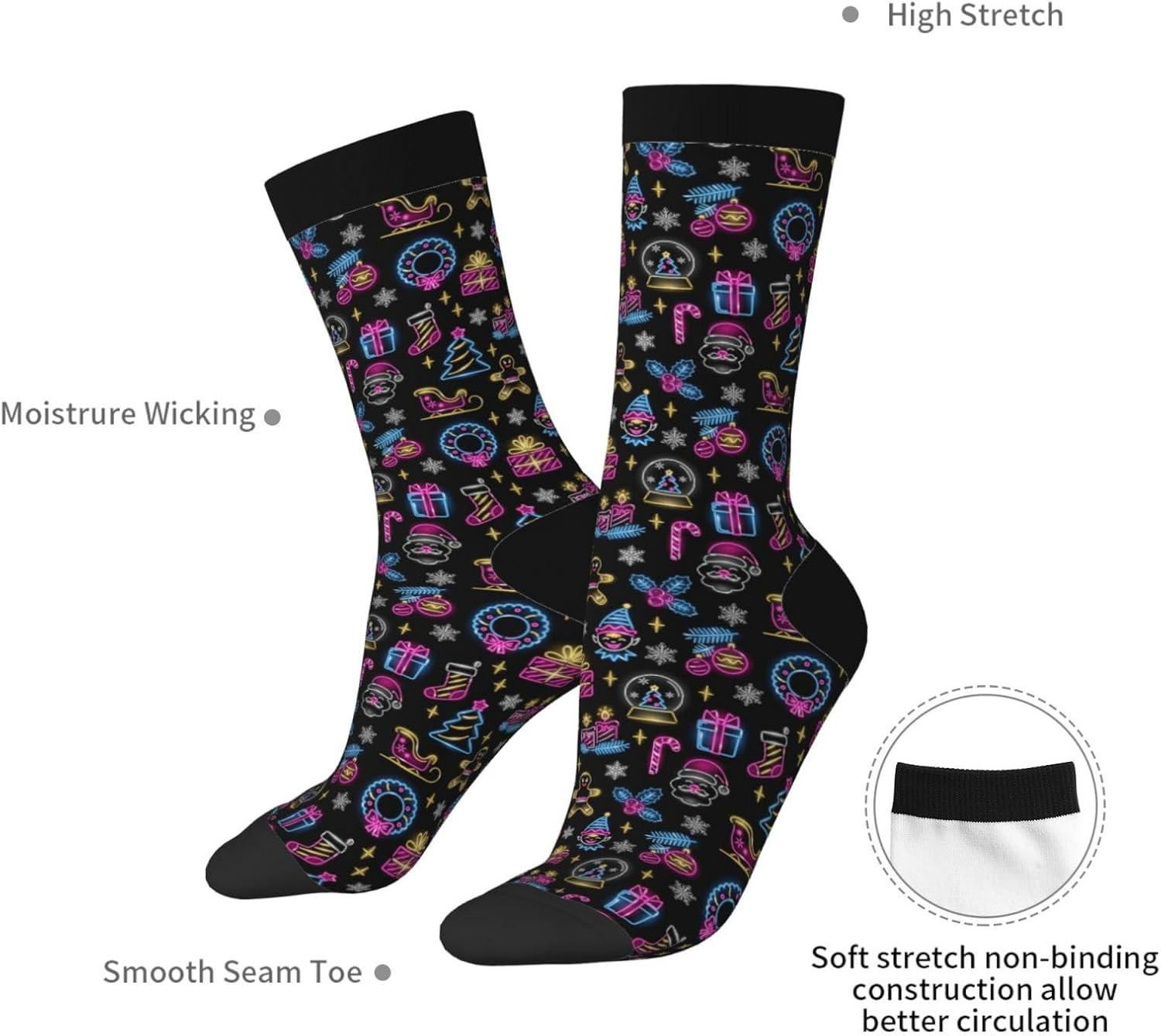 Funny Novelty Casual Crew Socks for Men Women Mid Calf Socks - Image 7