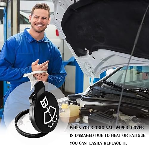Miniatura 5 de Tapa de depósito de líquido del limpiaparabrisas – Tapa de repuesto de la tapa de líquido del limpiaparabrisas compatible con GMC Chevrolet Buick