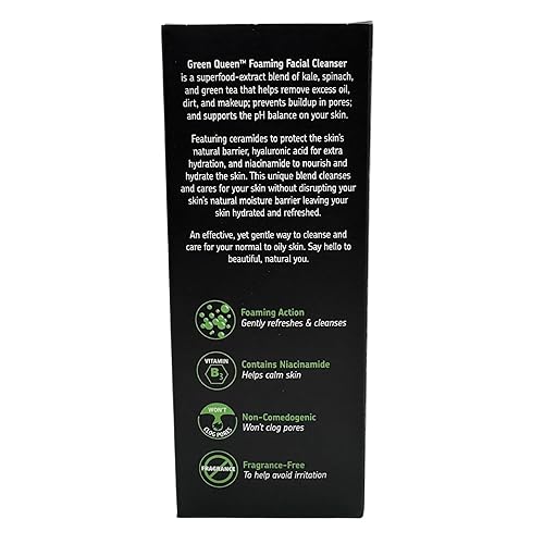 Miniatura 9 de Green Queen ayuda a eliminar el exceso de grasa, suciedad y maquillaje. Acción espumosa. Refresca y limpia el rostro. Ayuda a calmar la piel. Sin