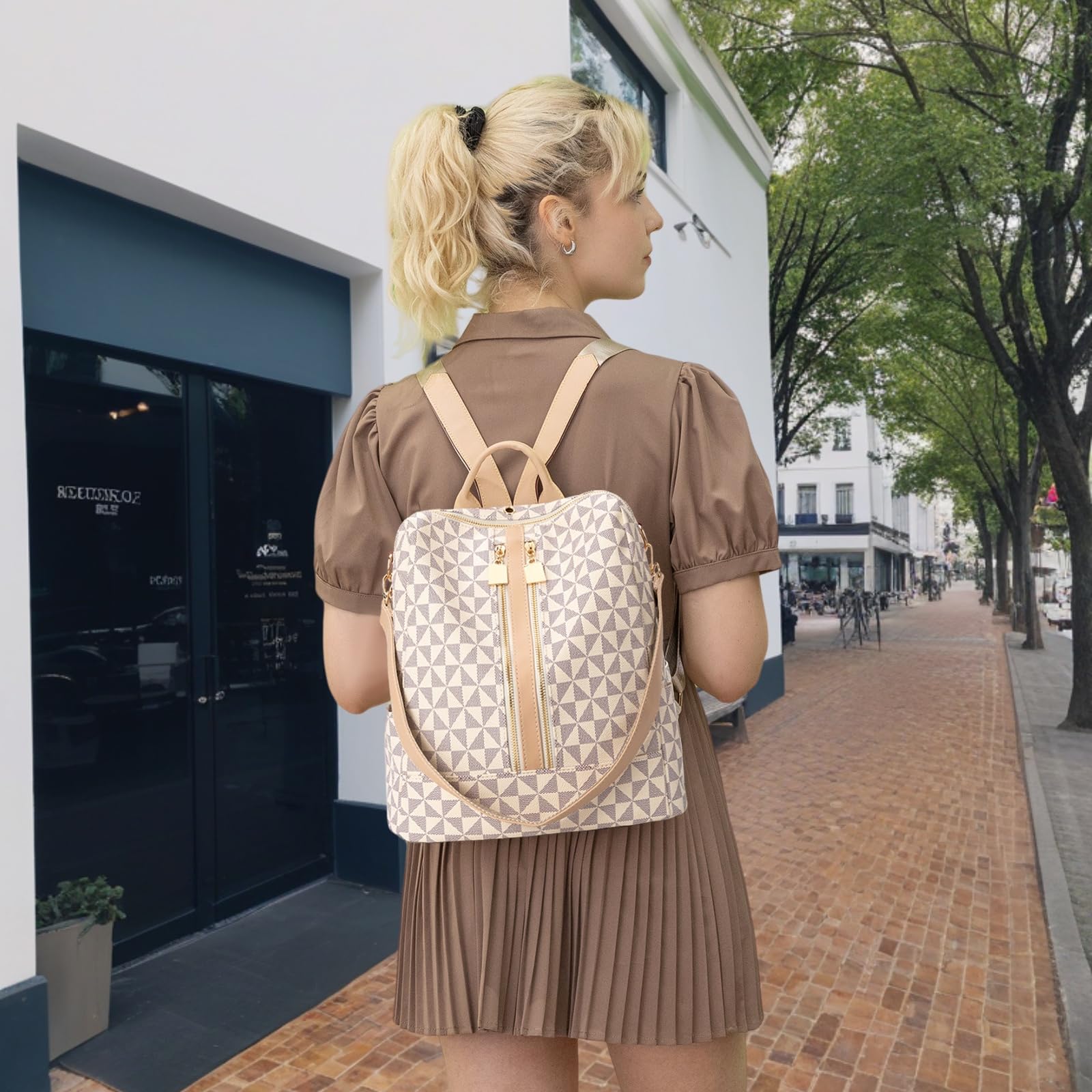 Womens Backpack Purse Leather Anti-theft Large Fashion Designer Travel Backpack Bag Men's Backpack Shoulder Bags