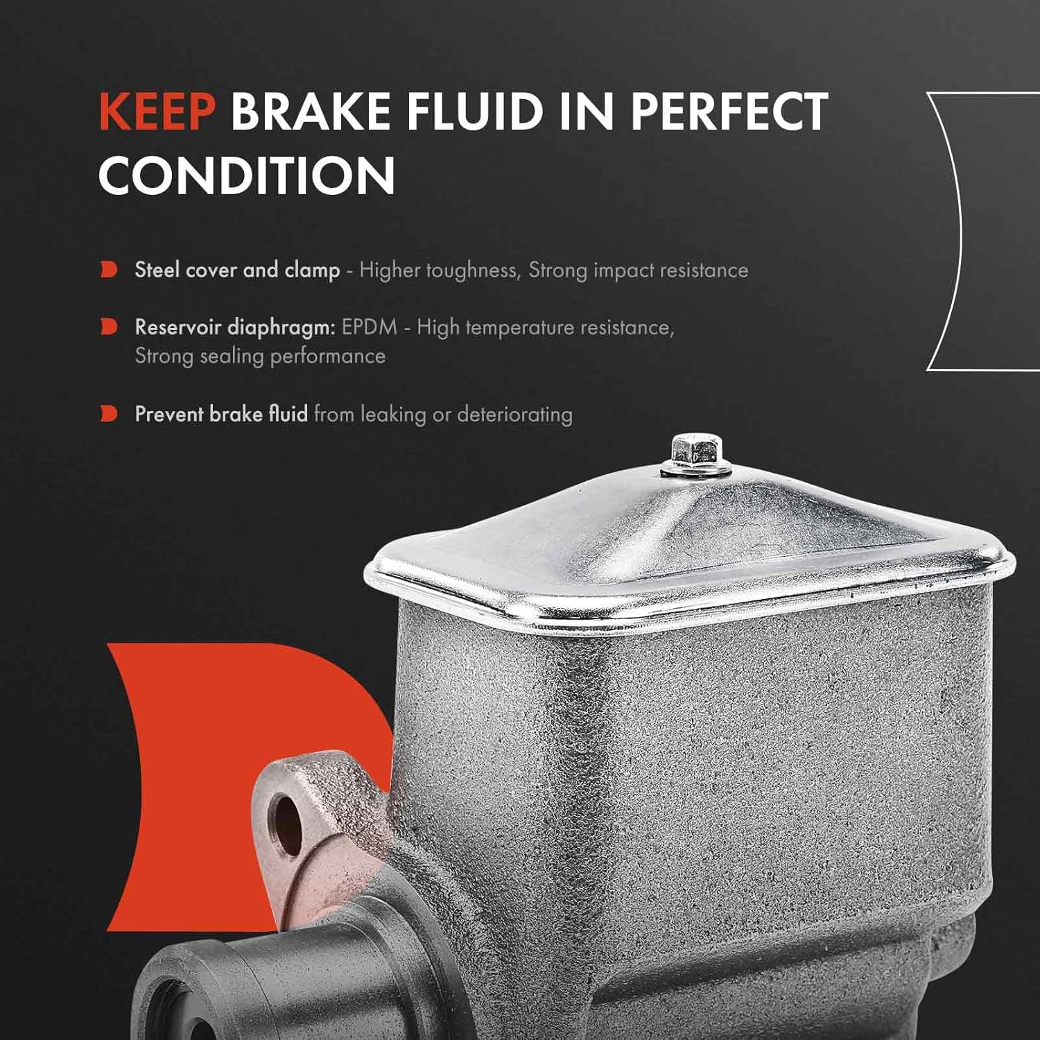 A-Premium Brake Master Cylinder Compatible with Chevrolet and GMC Vehicles - C10 Panel, C10 Pickup, C20 Pickup, C30 Panel, C30 Pickup, Suburban, 2500 Series, 1500 Series, P1000, P10 Series, K10 Pickup