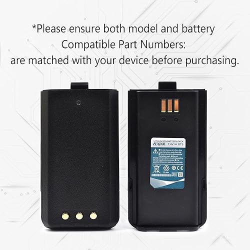 Miniatura 4 de hflexgrad Paquete de 2 baterías de iones de litio de 7.4V 2200mAh DM-8 de repuesto para radioddity GA-510, GD-77, GD-77S, GA-510, DM-1801, BF-H6,