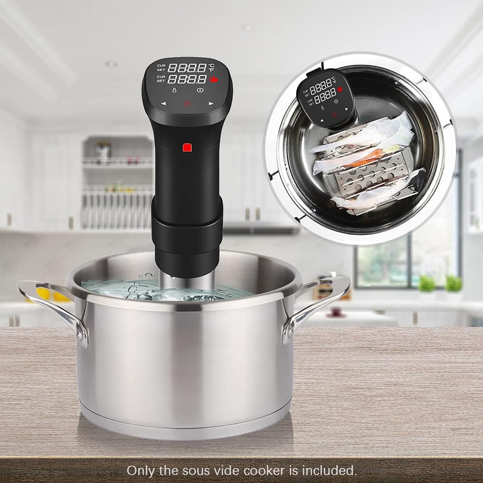 Cocina Sous Vide, Máquina De Cocción Sous Vide con Circulador De Inmersión De 1100 W, Temperatura Precisa De 25 a 95 ℃ Y Control De Tiempo De 99 H 59 Min, para Cenas Familiares De Bistec