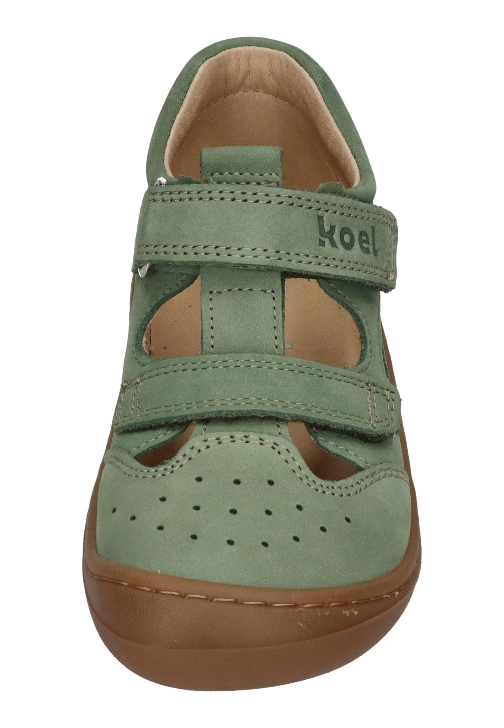 Koel Sandali primi passi Barefoog BEP pelle verde, Oliva, 29 EU