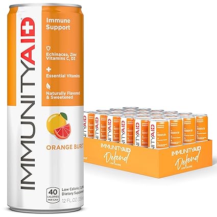 Amazon Com Lifeaid Immunityaid Support Blend Echinacea Zinc Astragalus And Vitamin C No Artificial Flavors Or Sweeteners Contains 100 Clean Vegan And Gluten Free No Caffeine 12 Oz Can 24 Value Pack