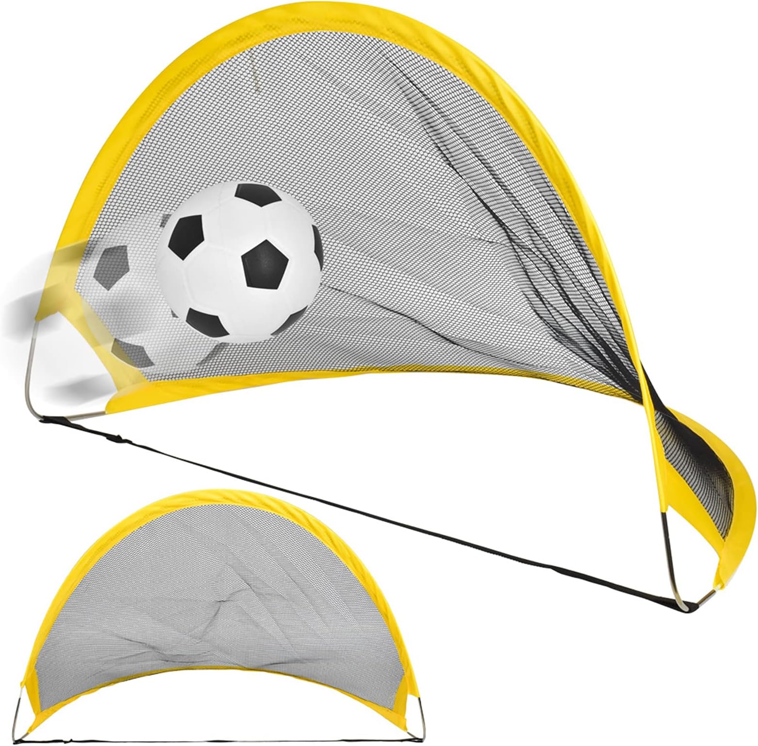 conobo Foldable Pop Up Soccer Goal Portable Football Soccer Net Set with Carrying Case, Practice in Backyard, School for Kids and Adults