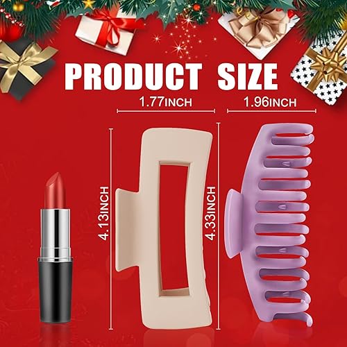 Miniatura 111 de TOCESS Paquete de 8 pinzas grandes para el cabello para mujer, pinzas de garra grandes para cabello fino y rizado, agarre fuerte de los años 90