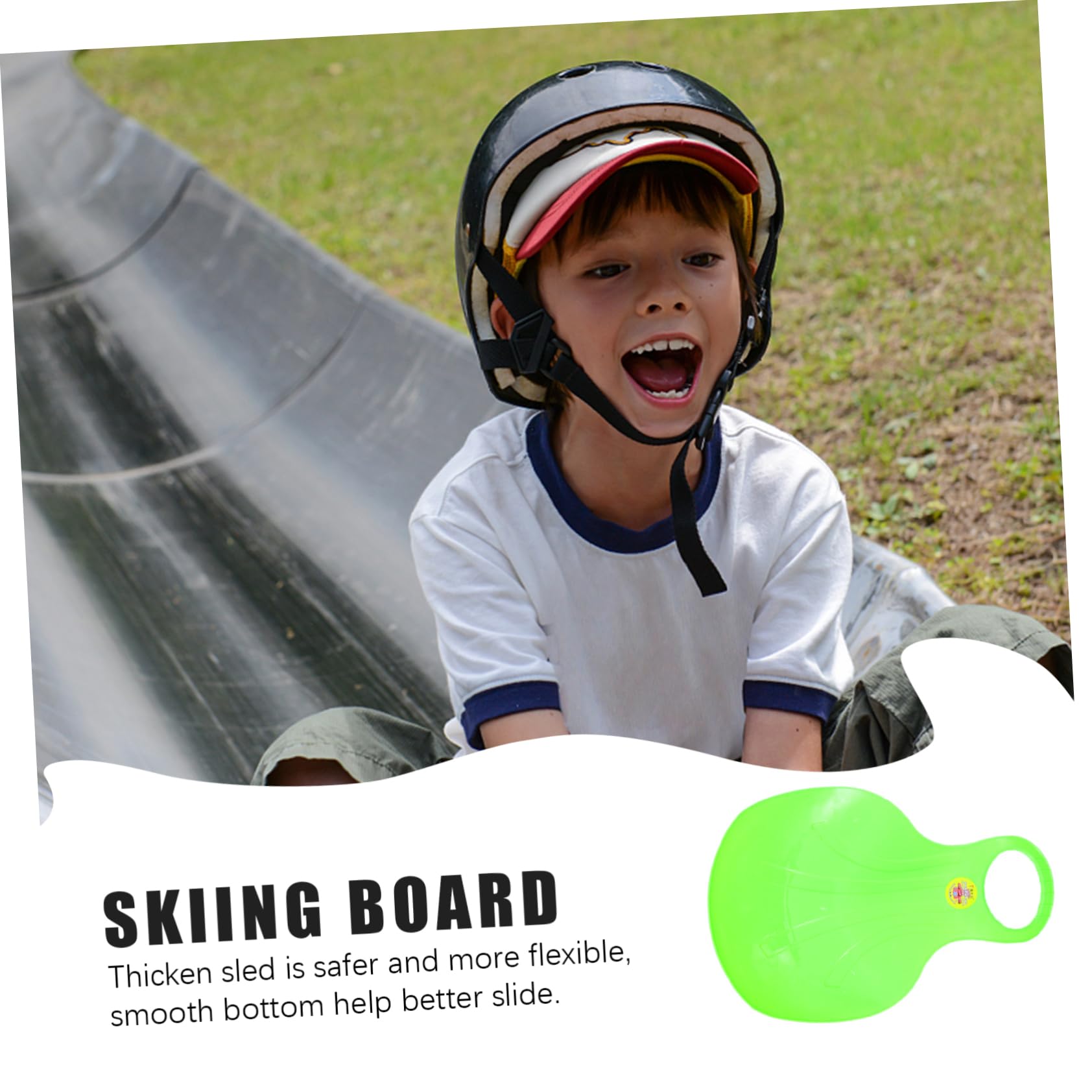 KOMBIUDA Skiing Sleds for Boys and Girls Adults Piece Snow Sled Board Set Snowboard Plate Easy