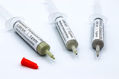 Vista 32 de TechDiamondTools Kit de 3 pasta de pulido compuesto de pulido de diamante fabricado en Estados Unidos 14000 100000 200000 grano para mármol vidrio