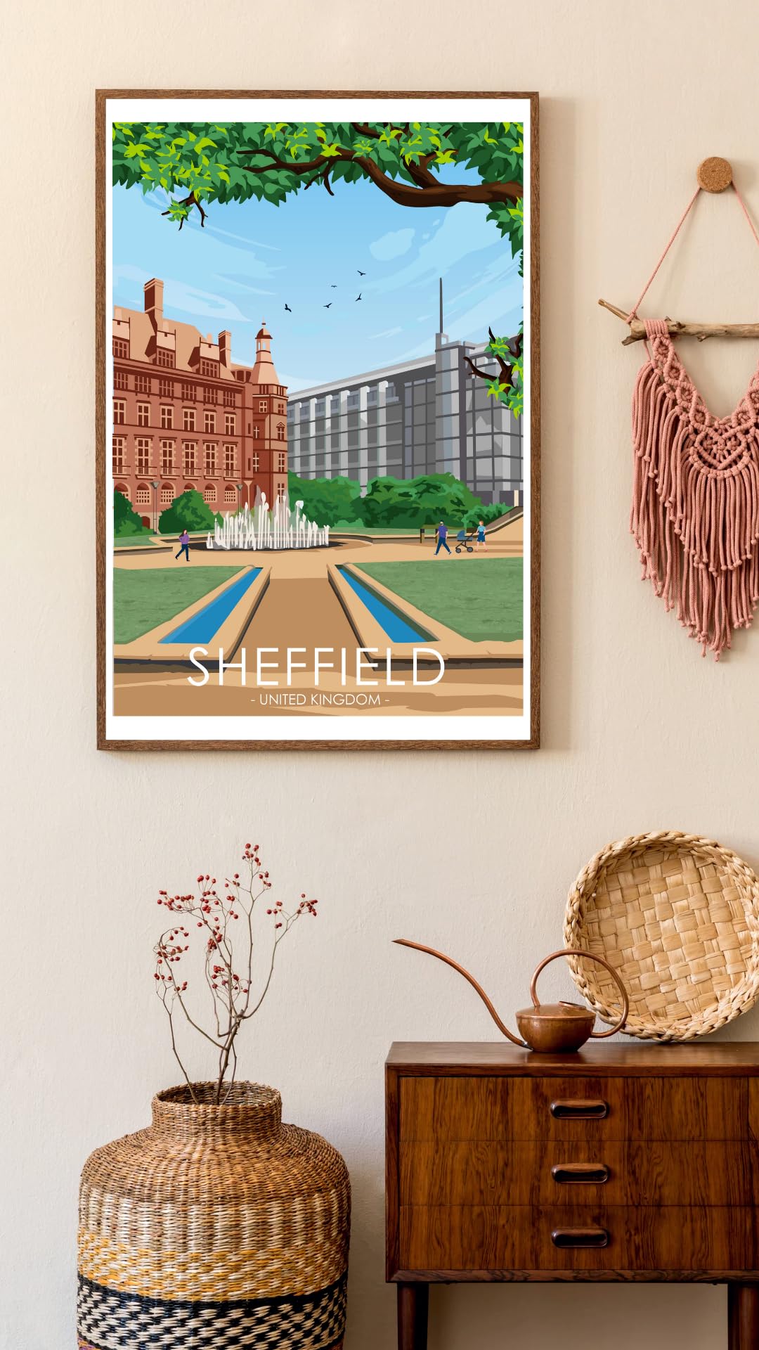 Hewson's Gifts UK Travel Print UK Cities and Shires, Handmade Print Of The Beautiful Places of United Kingdom - Image 3