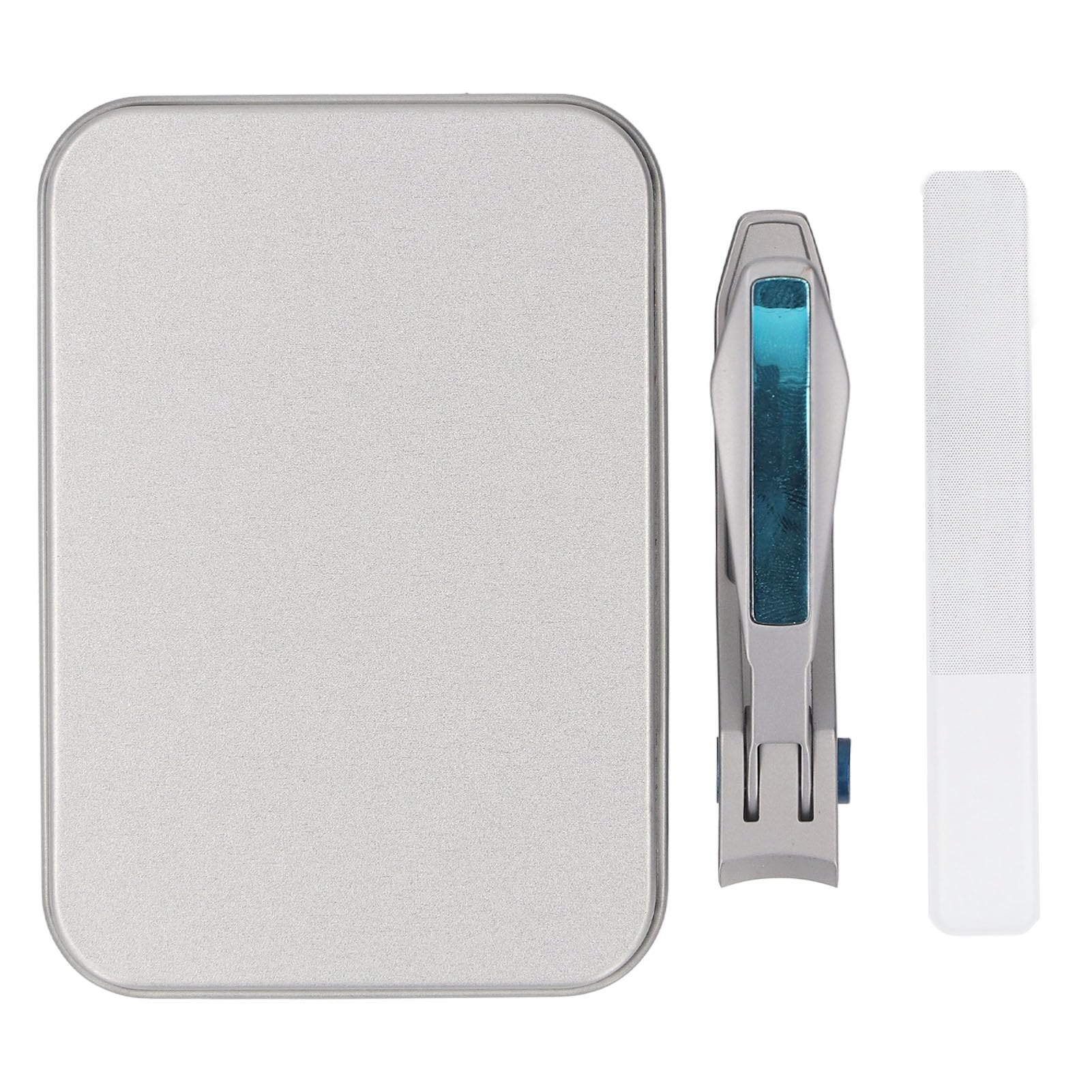 Thick Nail Clipper, Large Opening Fingernail Cutter for Seniors with Nail File, Stainless Steel Set