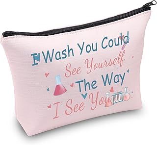 Love Hypothesis Merch Romance Novels Gift for Book Lover Makeup Bag I Wash You Could See Yourself The Way I See You (Romance Novels Pinky Makeup Bag)