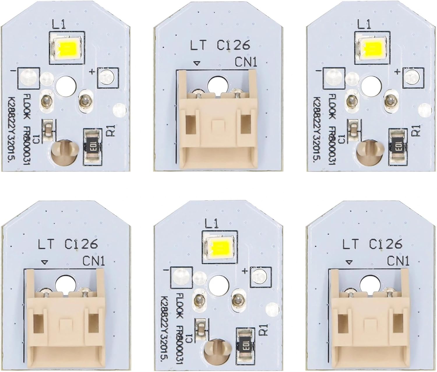 WR55X11132 WR55X25754 Refrigerator LED Light Bulb Replacement, Waterproof, No Plastic Cover, Compatible with WR55X30602 WR55X26486 PS4704284, Fits GE GFE26/ GNE29 Series Refrigerators - 6 Pack