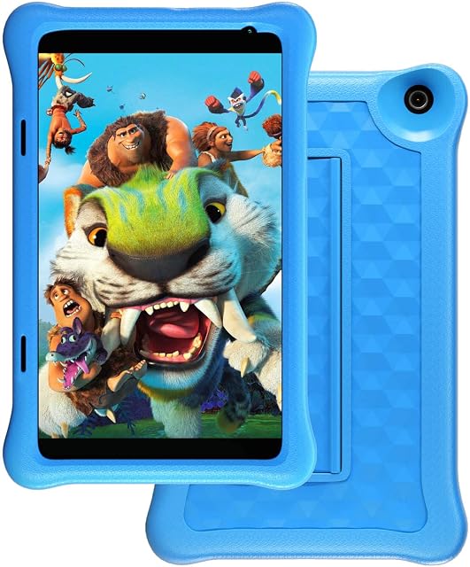 HiGrace Kids Tablet 8 inch, Android 11 Tablet for kids with Kidoz Installed, Parental Control, 2GB RAM+32GB ROM, 1280 * 800 FHD, WIFI, Bluetooth, Kids Edition Tablet with Protective Case (Blue)