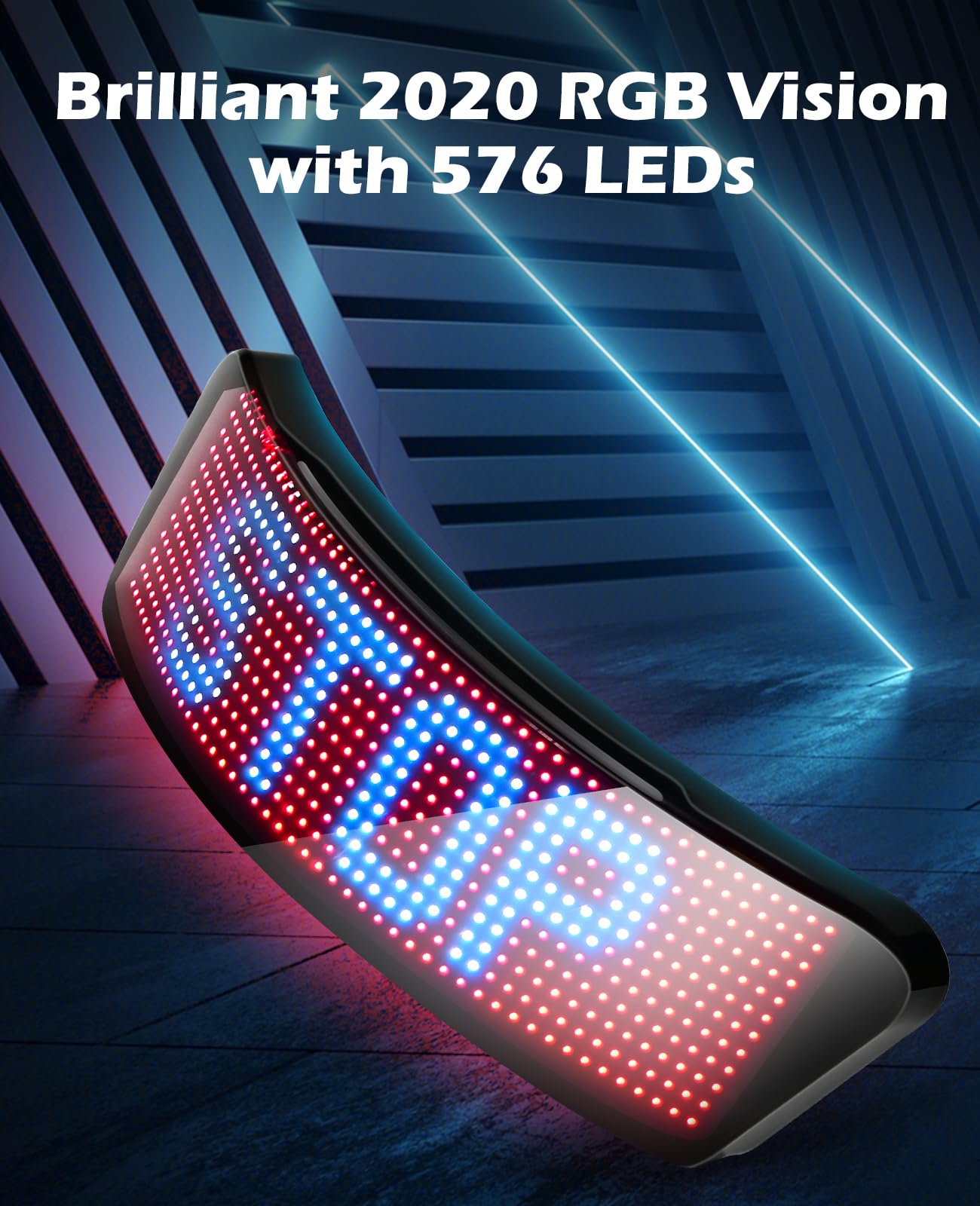 XAXVSTS Casque LED Intelligent Pour Vélo Et Moto – Clignotants, Freinage, Affichage Vitesse En Direct, Compatible APP, Personnalisation Texte Et Animations, IP65 étanche