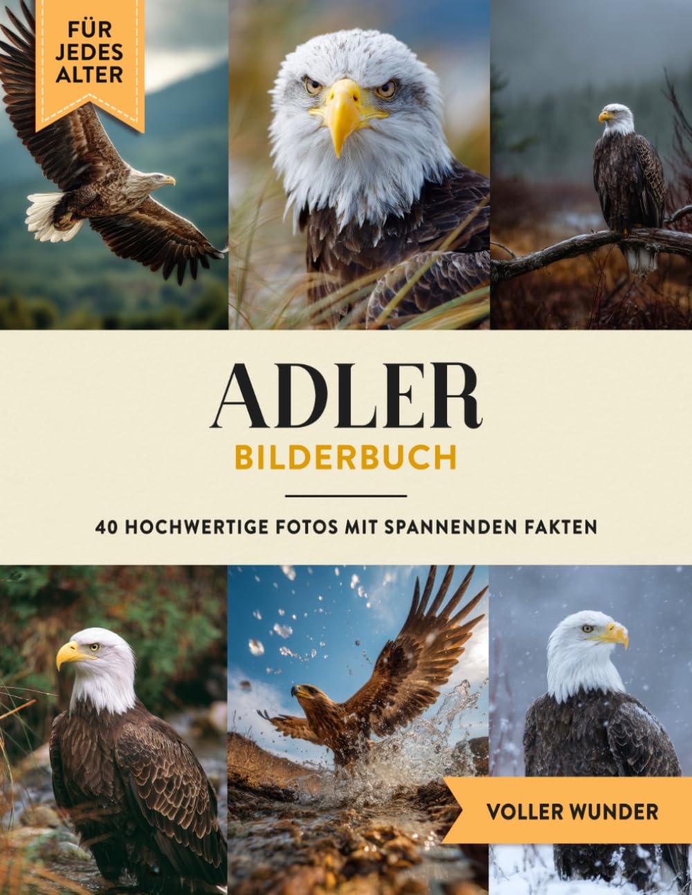 Adler Bilderbuch: 40 Bilder & Fakten | Adlerbuch als Geschenk für Kinder & Erwachsene