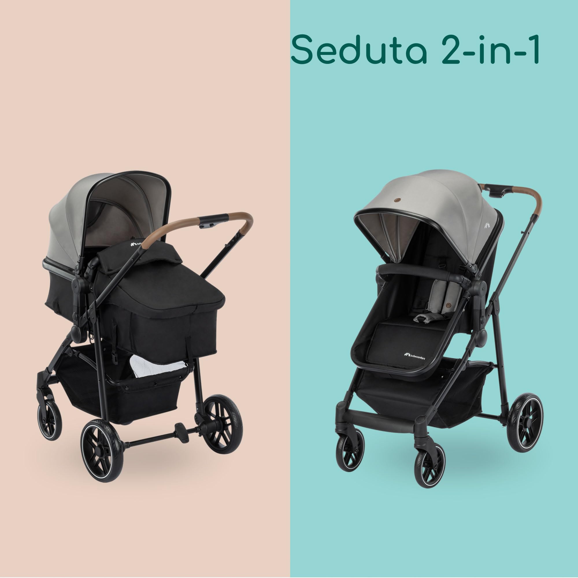 Bebeconfort Haze Trio Lux Passeggino Trio 0-4 anni 22 kg 2 in 1 Tinted Grey