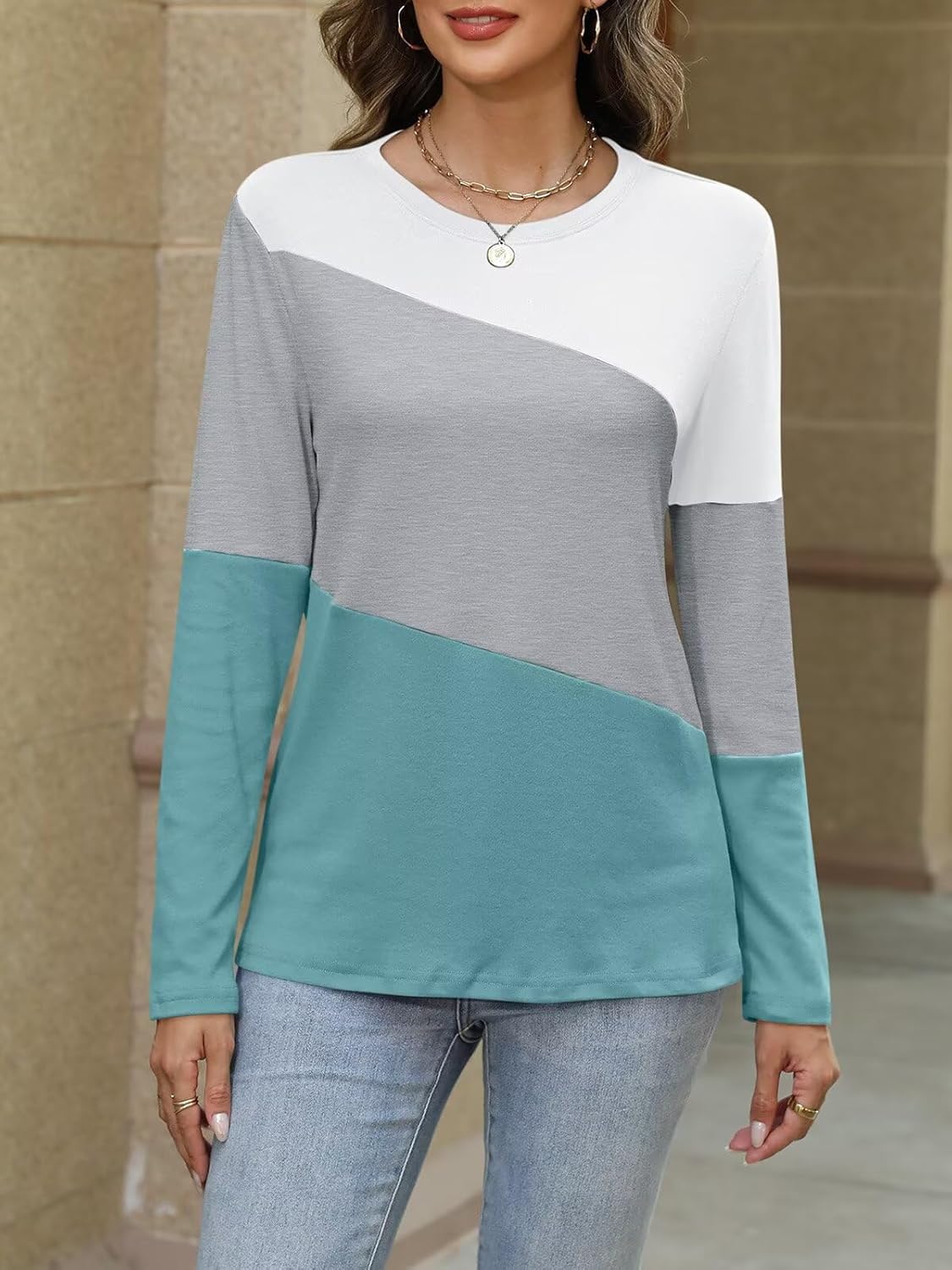 ORANDESIGNE Women's Classic Tunic Shirt - Image 3