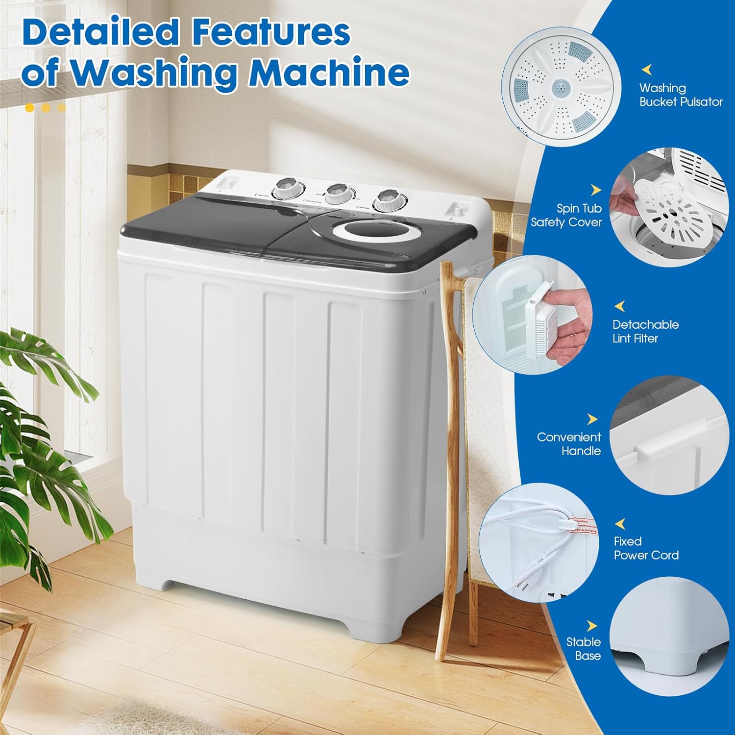 Portable Washing Machine Twin Tub 28lbs Compact Bangladesh Ubuy