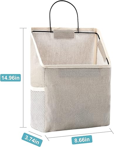 Miniatura 4 de Surblue Bolsa de almacenamiento para colgar en la pared con gancho adhesivo almacenamiento para colgar en el armario para el bolsillo bolsa