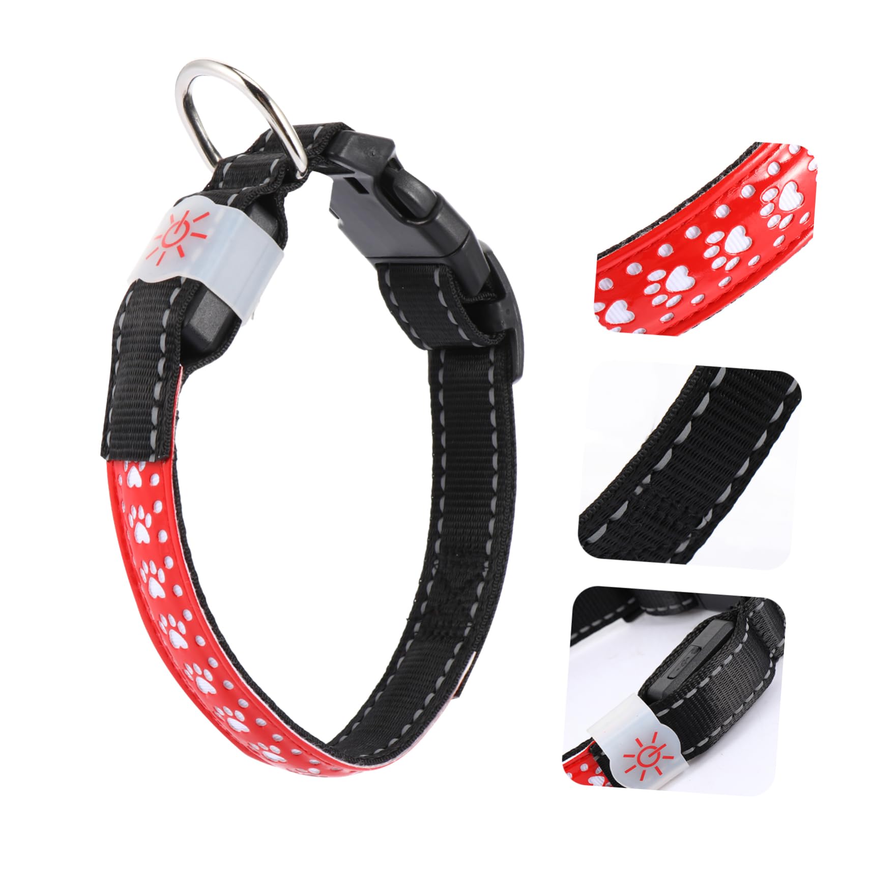 FOMIYES Collier LED pour Chien 3 Pièces pour La Randonnée Nocturne À Piles Lumineux
