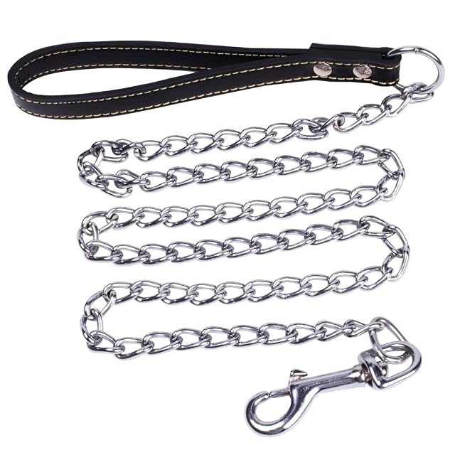 Foto 3 de 8 de BPS Cadena de Metal de Perros Mascotas con Control de Manija Correa para Pasear al perro