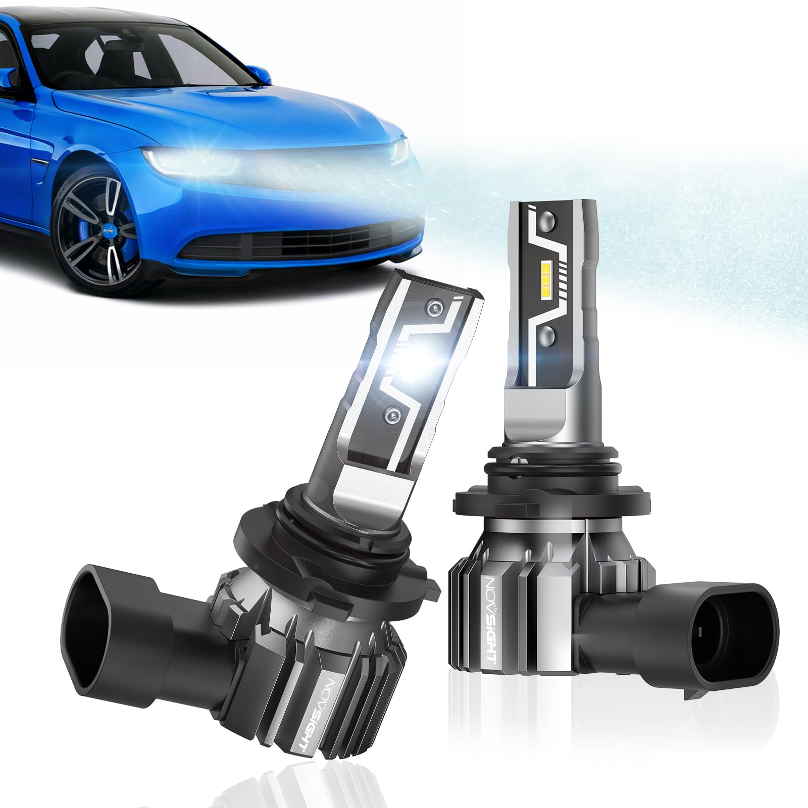 H11 H8 H16 LED Fog Light Bulbs - 500% Upgraded Super Brighter 6500K Cool White, 1:1 Design Plug and Play, 50000+ Lifespan, H11 Automotive Fog Lamps, Pack of 2