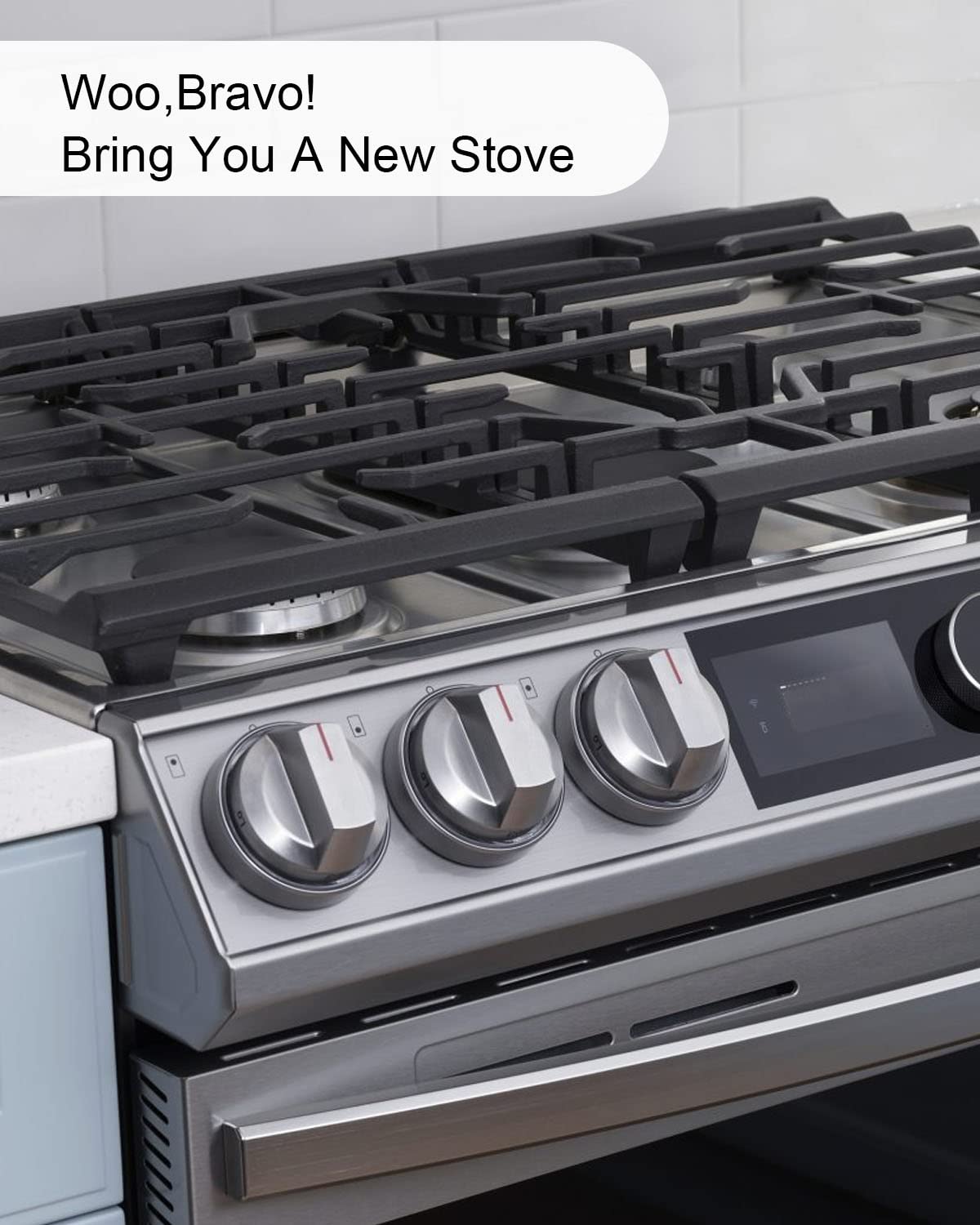 GE Stove Side Grate Replacement - Cast Iron Burner Grate WB31X27151 For Gas Ranges