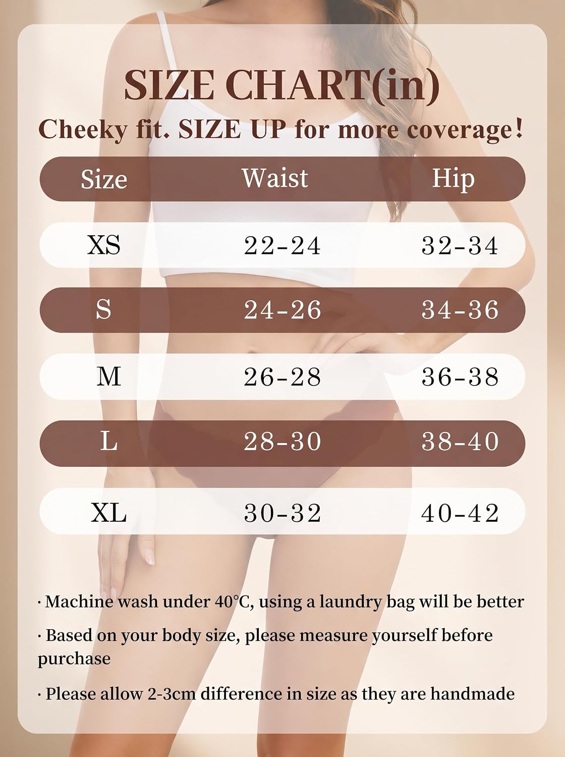 Seamless Underwear for Women Low Rise No Show Cheeky Panties
