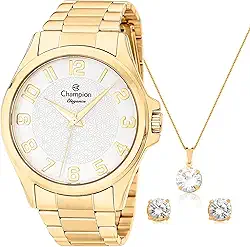 Relógio Champion Analógico CN26377W Feminino + semijoia