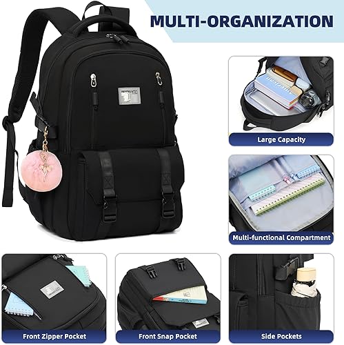 Miniatura 3 de Caoroky knight Mochila de viaje para laptop para mujeres y niñas, mochila escolar, mochila universitaria, bolsas grandes para adolescentes,