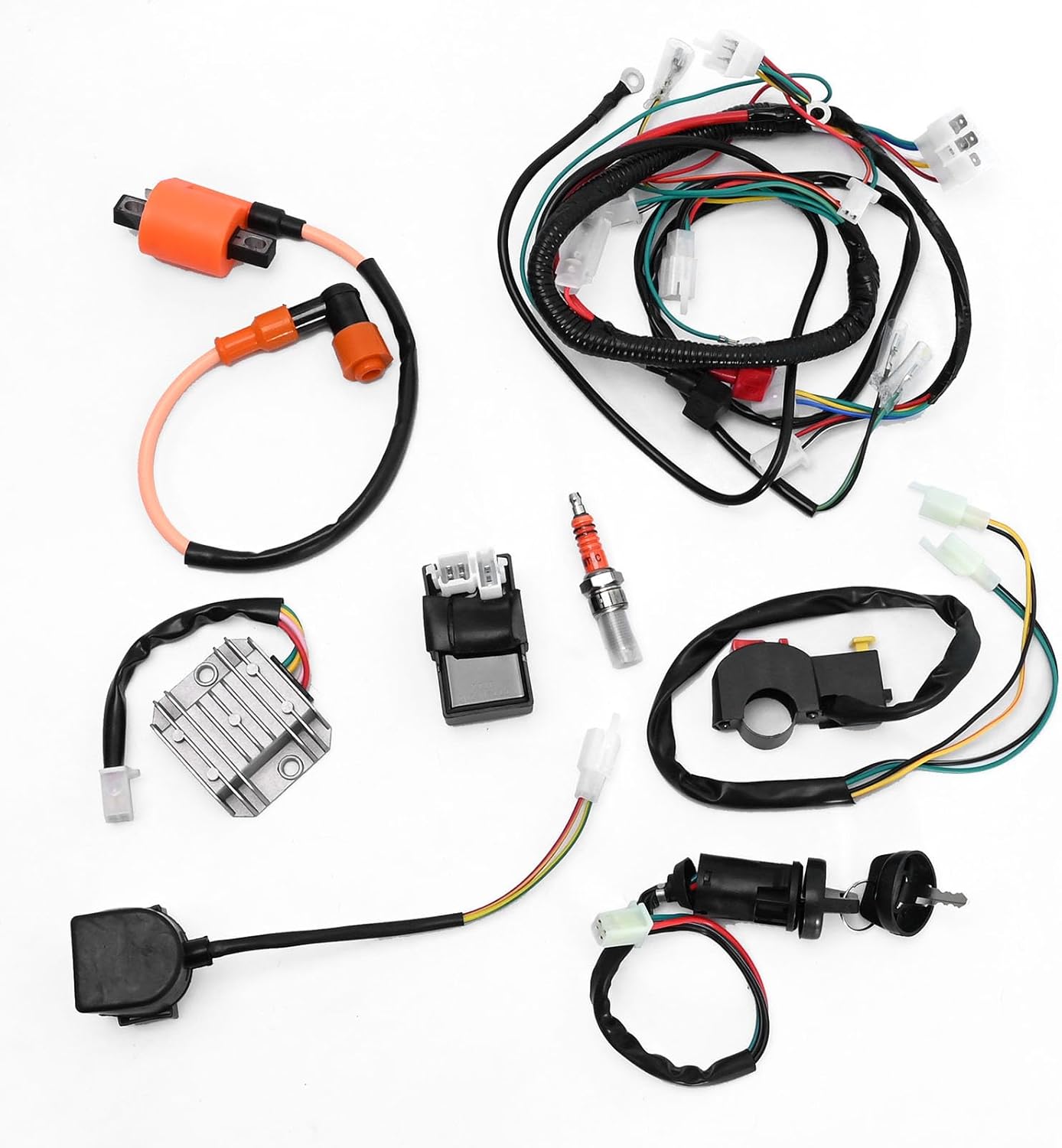 SYOWADA Ignition Switch CDI Solenoid Relay Spark Plug Replacement for 150cc 200cc 250cc 4-Wheelers ATV Quad Bike Buggy and Go Kart by OTOHANS AUTOMOTIVE
