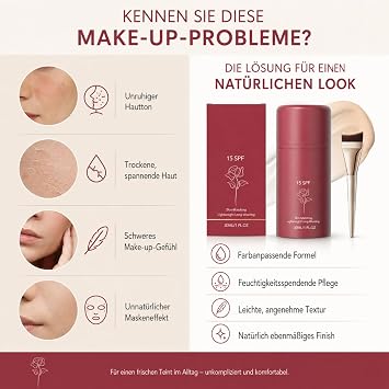 Cosmetics 30 g Natural SPF 15 Colour Changing Foundation - Liquid Make Up for All Skin Types Adjustable Skin Tone Smooth Finish Anti-Ageing & Moisture Ideal for Mature Skin