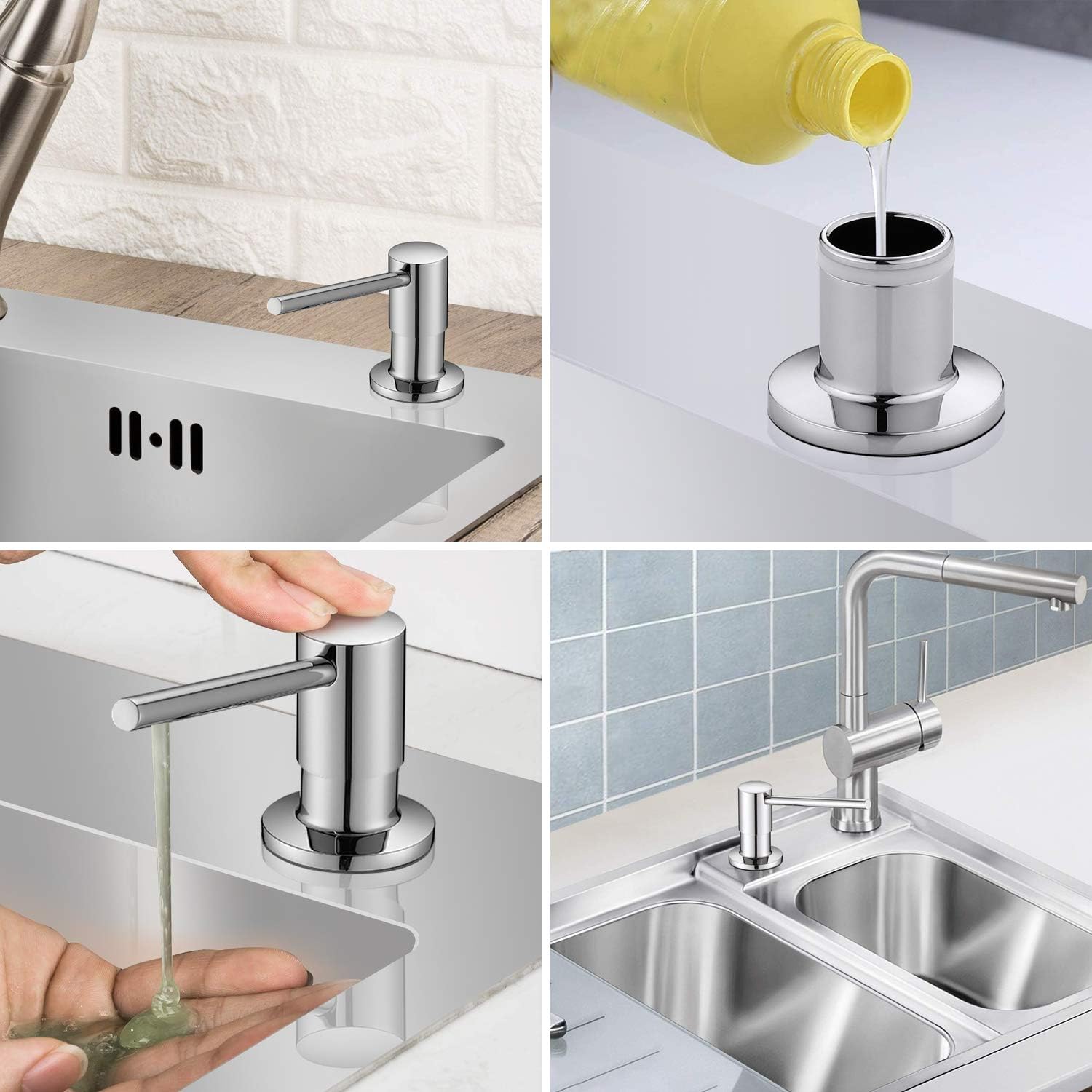 Lonheo Soap Dispenser,Dispenser with 500 ml Bottle,Kitchen soap