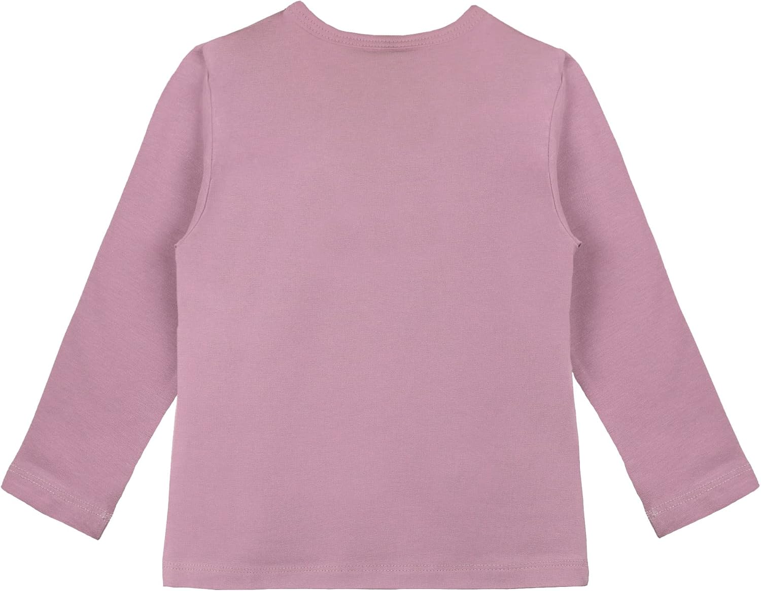 Lilax Girls' Basic Long Sleeve Round Neck Cotton T-Shirt 5 Dusty Rose - Image 3