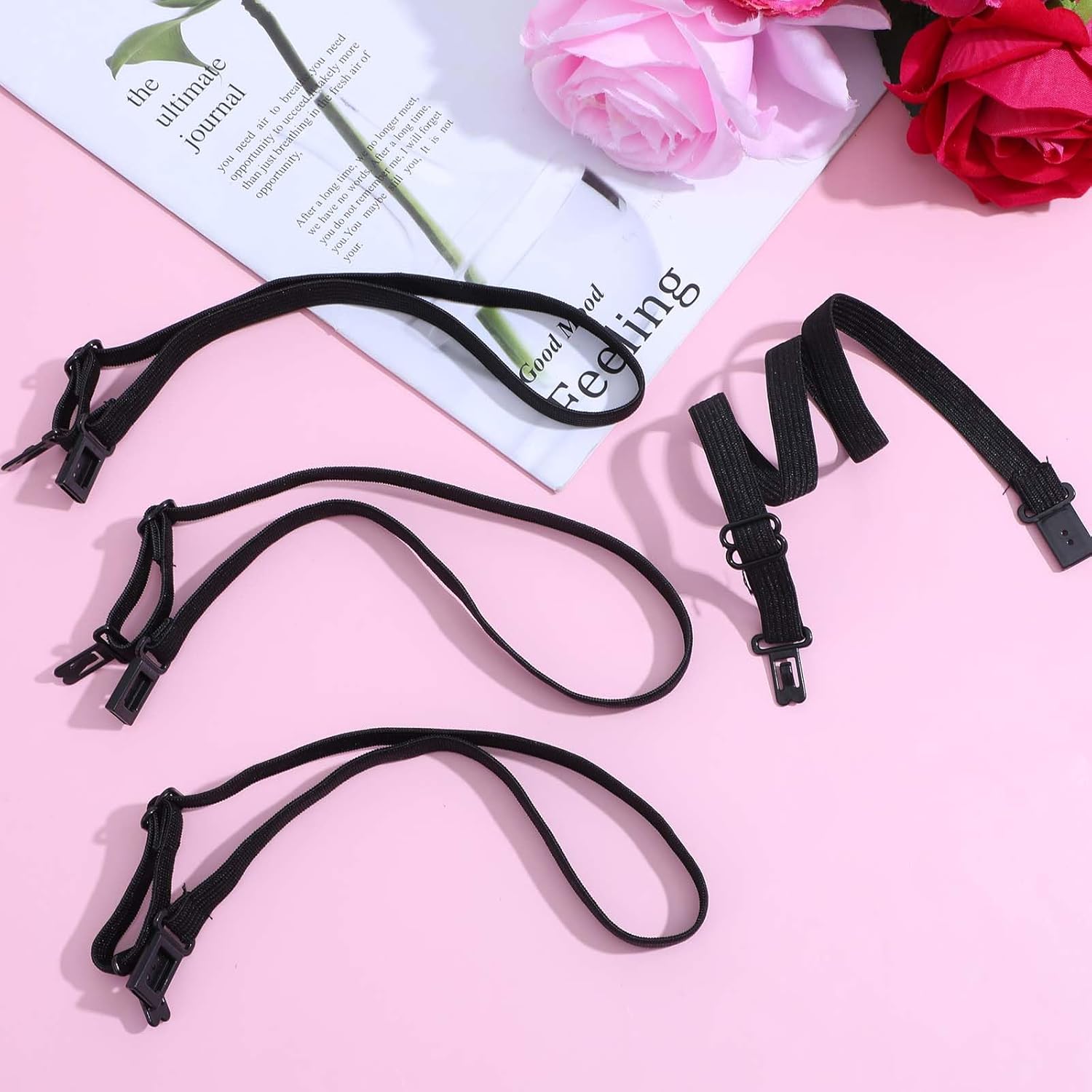 4pcs Adjustable Elastic Crop Tucks Band for Shirts,Shirt Tuck Band Women,Shirts Tuck Bands Shirt Cropping Bands for Jeans Pants Dresses Change The Style of Your Tops - Image 7