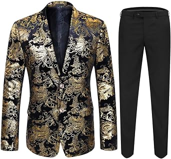 Cloudstyle Mens Dress Suit Single-Breasted 2 Pieces Slim Fit Suits